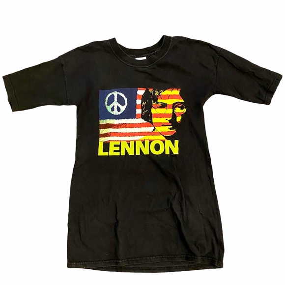 Vintage Tops - Vintage John Lennon "Give Peace A Chance" T-Shirt